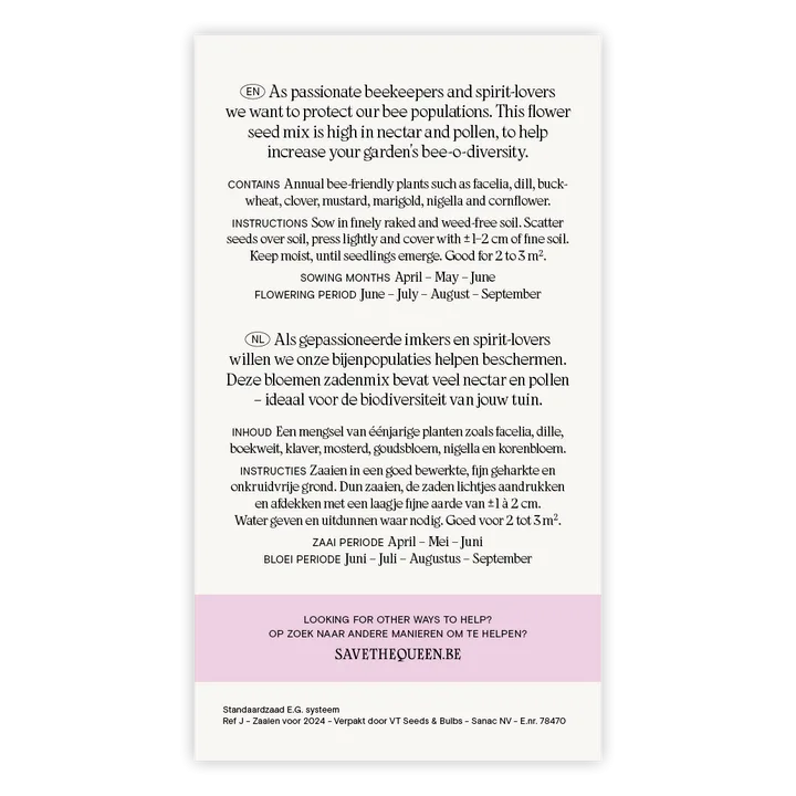 Free bee-friendly flower seeds